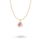 14K Gold Filled Pear Shaped Gemstone Necklace