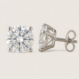 Glacial Ice CZ Studs – Round Earrings