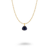 14K Gold Filled Pear Shaped Gemstone Necklace