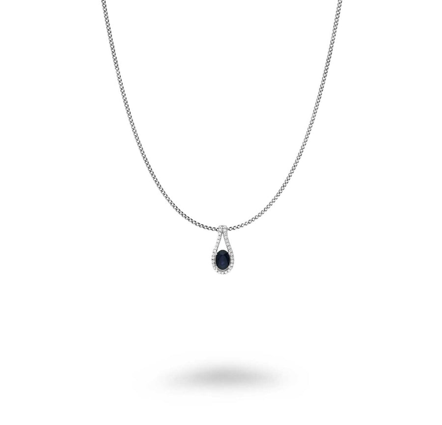 Semi-Precious CZ Slider Necklace