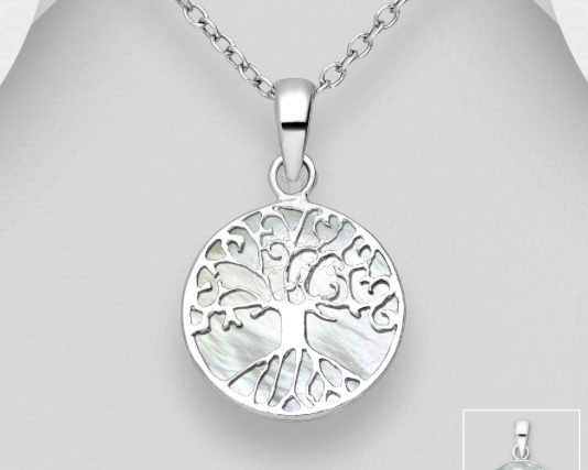 Filigree Tree of Life Shell Necklace