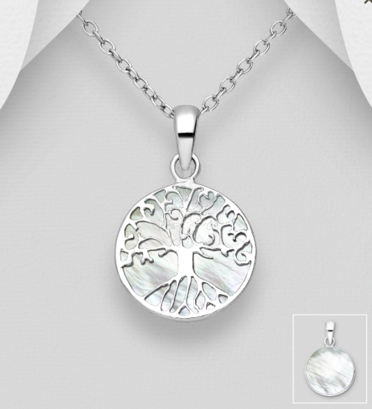 Filigree Tree of Life Shell Necklace