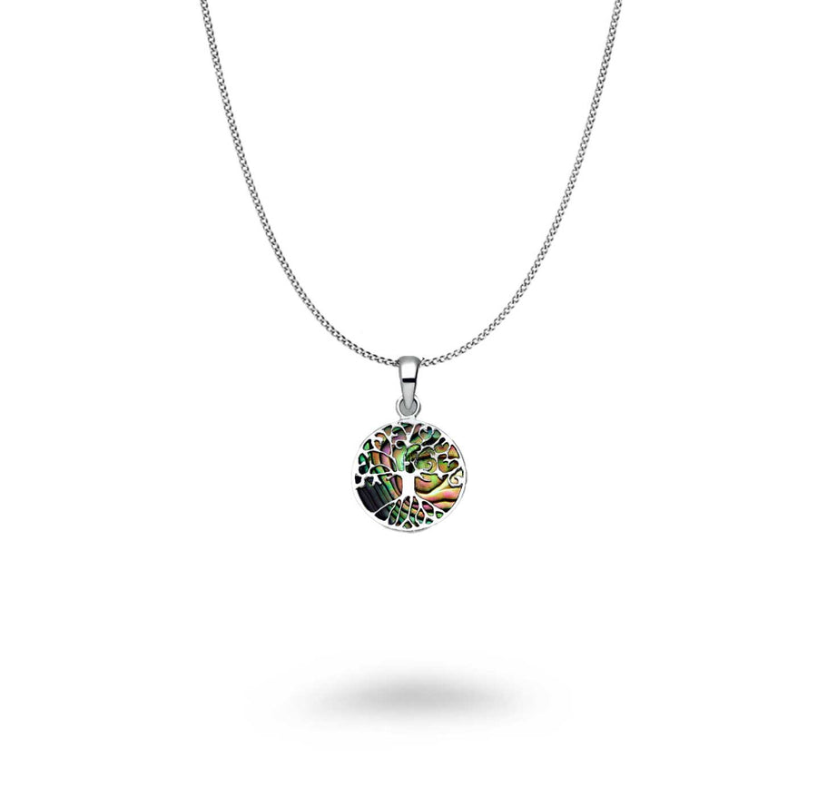 Filigree Tree of Life Shell Necklace