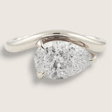 Celestial Curve – Pear Cut CZ Ring