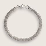 Silken Current - Steel Herringbone Bracelet