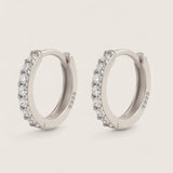 CZ Front Huggie Earrings