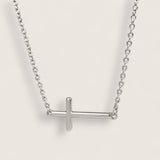 The Grace Line – Sideways Cross Necklace