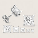 Glacial Ice CZ Studs – Square Earrings