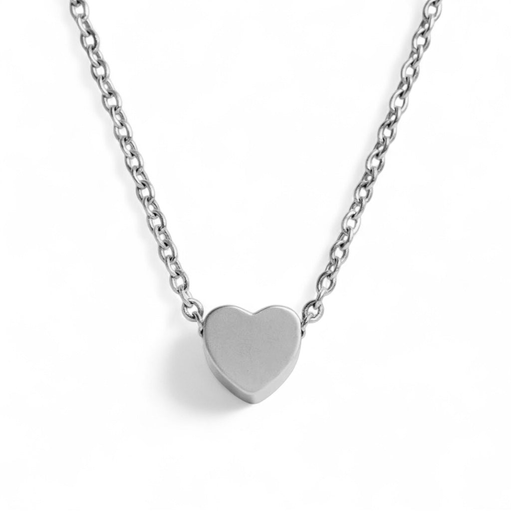 Eternal Embrace – Steel Heart Necklace