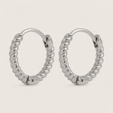 The Twine Hoops – Steel Mini Earrings