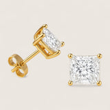 Glacial Ice CZ Studs – Square Earrings