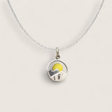 Golden Summit – Sterling Silver Mountain Necklace