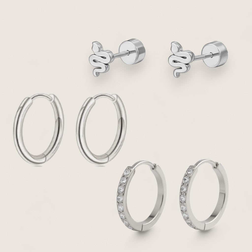 Serpentine Luxe – 3-Piece Earring Gift Set