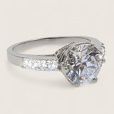 The Radiance – Silver Round CZ Ring