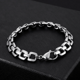 Steel Square Link 10mm Bracelet