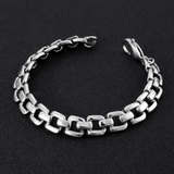 Steel Square Link 10mm Bracelet