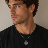 Oxidized St. Michael Necklace