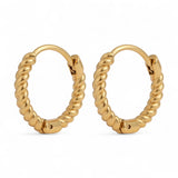 The Twine Hoops – Steel Mini Earrings