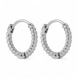 The Twine Hoops – Steel Mini Earrings