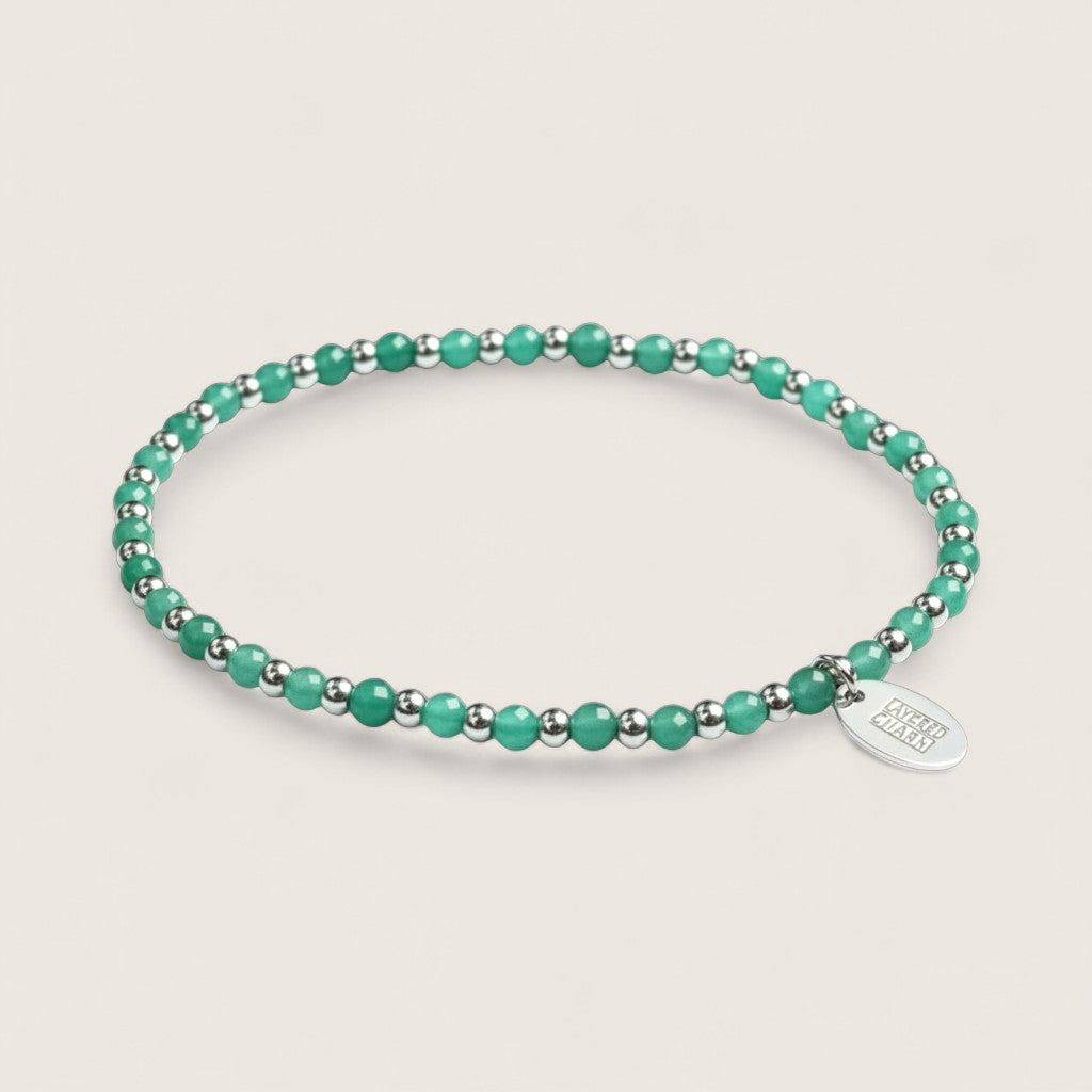 Steel and Gemstone Stretch Bracelets