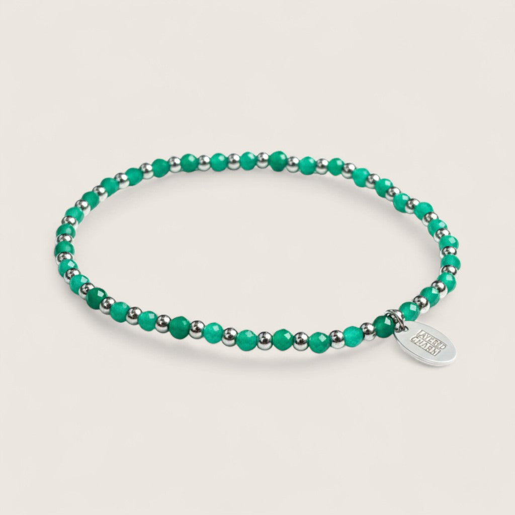 Steel and Gemstone Stretch Bracelets