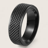 Steel Rhombus Cut Design Ring