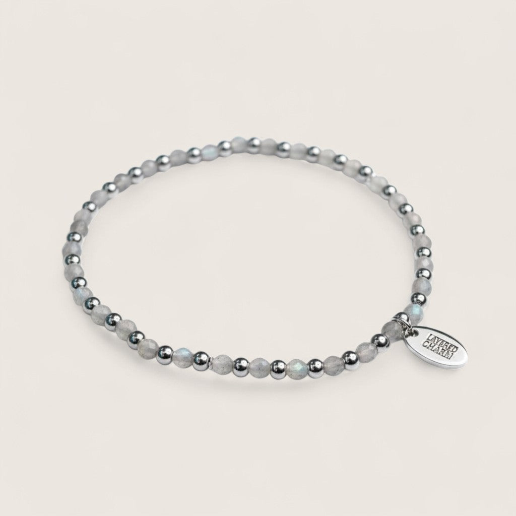 Steel and Gemstone Stretch Bracelets