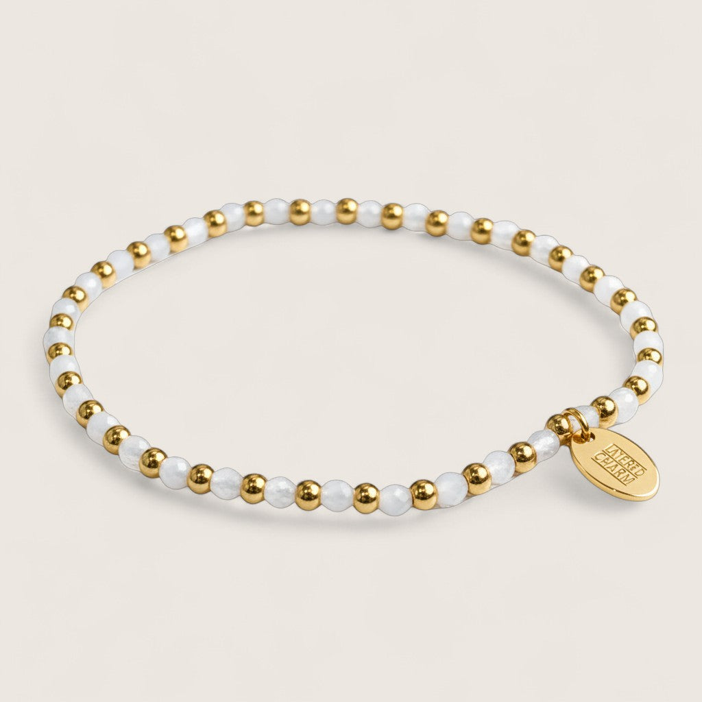 Steel and Gemstone Stretch Bracelets