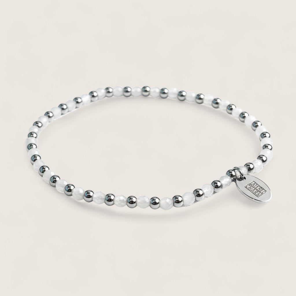 Steel and Gemstone Stretch Bracelets