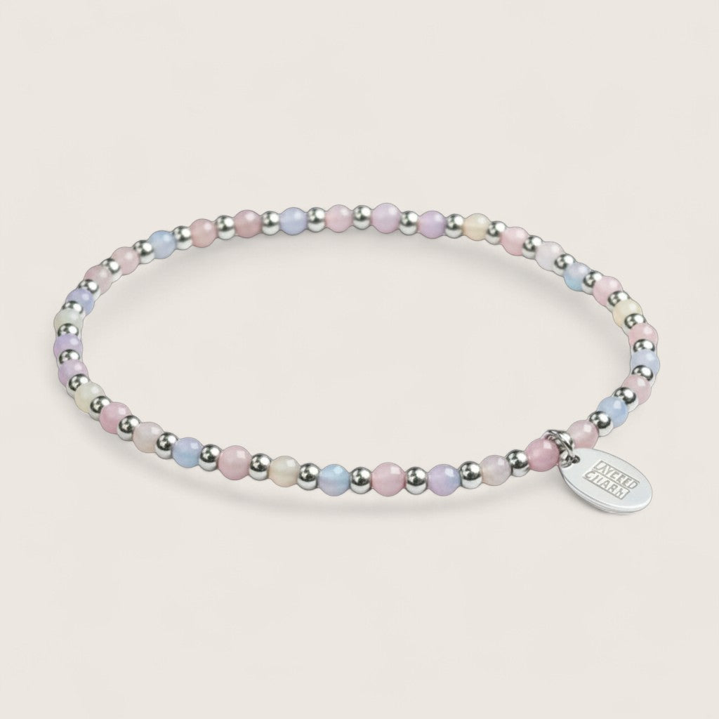 Steel and Gemstone Stretch Bracelets