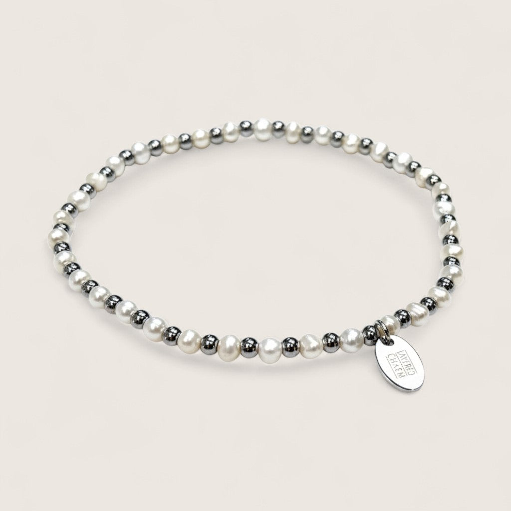 Steel and Gemstone Stretch Bracelets