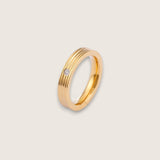 Stainless Steel Lined Ring with CZ