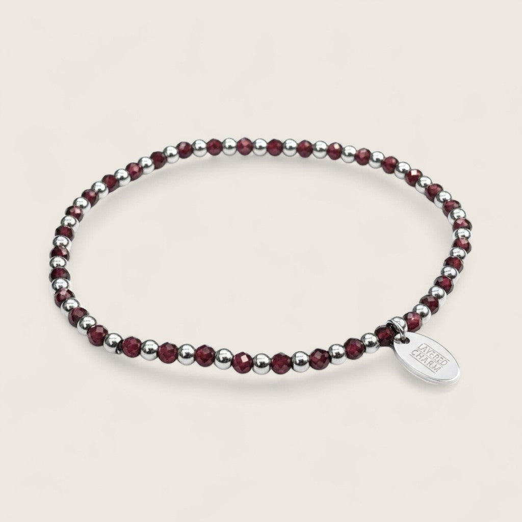 Steel and Gemstone Stretch Bracelets