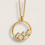 Starlit Path –Round CZ Necklace