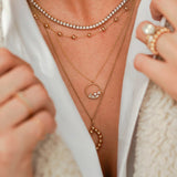 Starlit Path –Round CZ Necklace