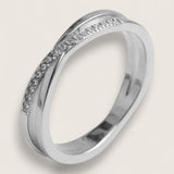 The Starlit Wrap – Criss-Cross Steel Ring