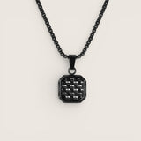 The Nexus – Minimalist Black Inlay Pendant Necklace