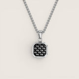 The Nexus – Minimalist Black Inlay Pendant Necklace