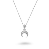 Small CZ Crescent Moon Necklace