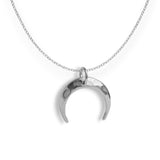 Hammered Crescent Moon Necklace