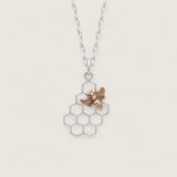 Honeycomb and Bee Necklace