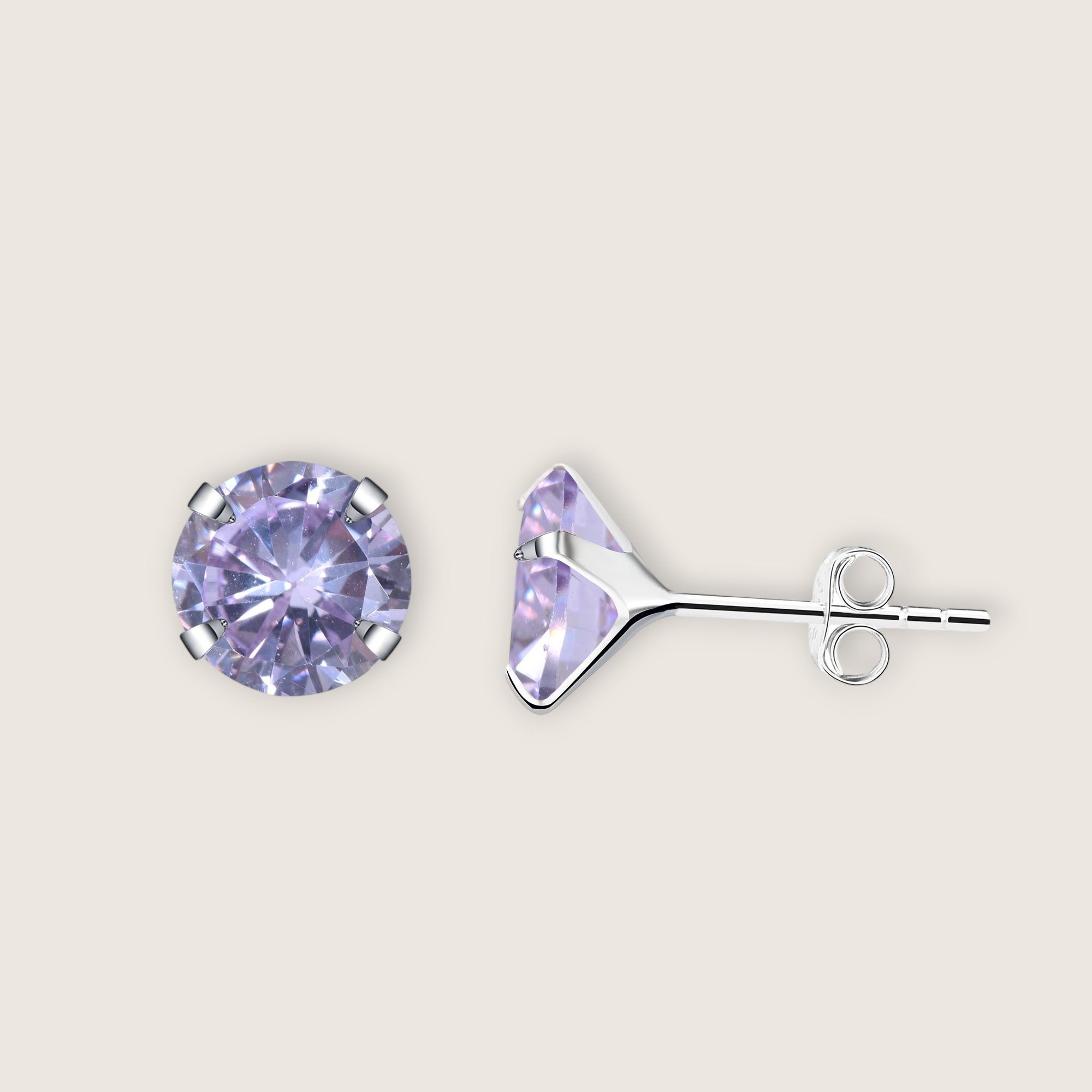 CZ Birthstone Stud Earrings