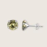 CZ Birthstone Stud Earrings