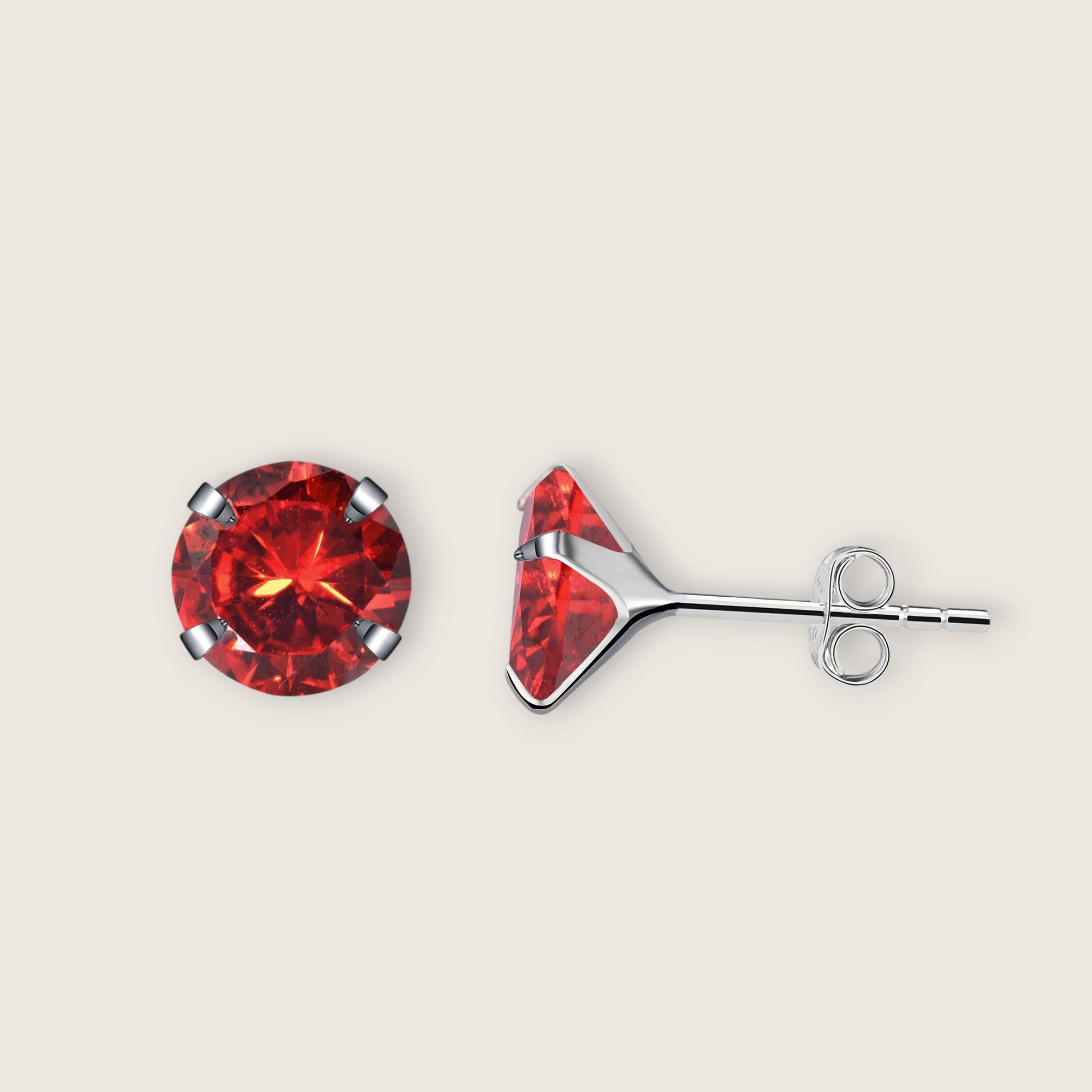 CZ Birthstone Stud Earrings