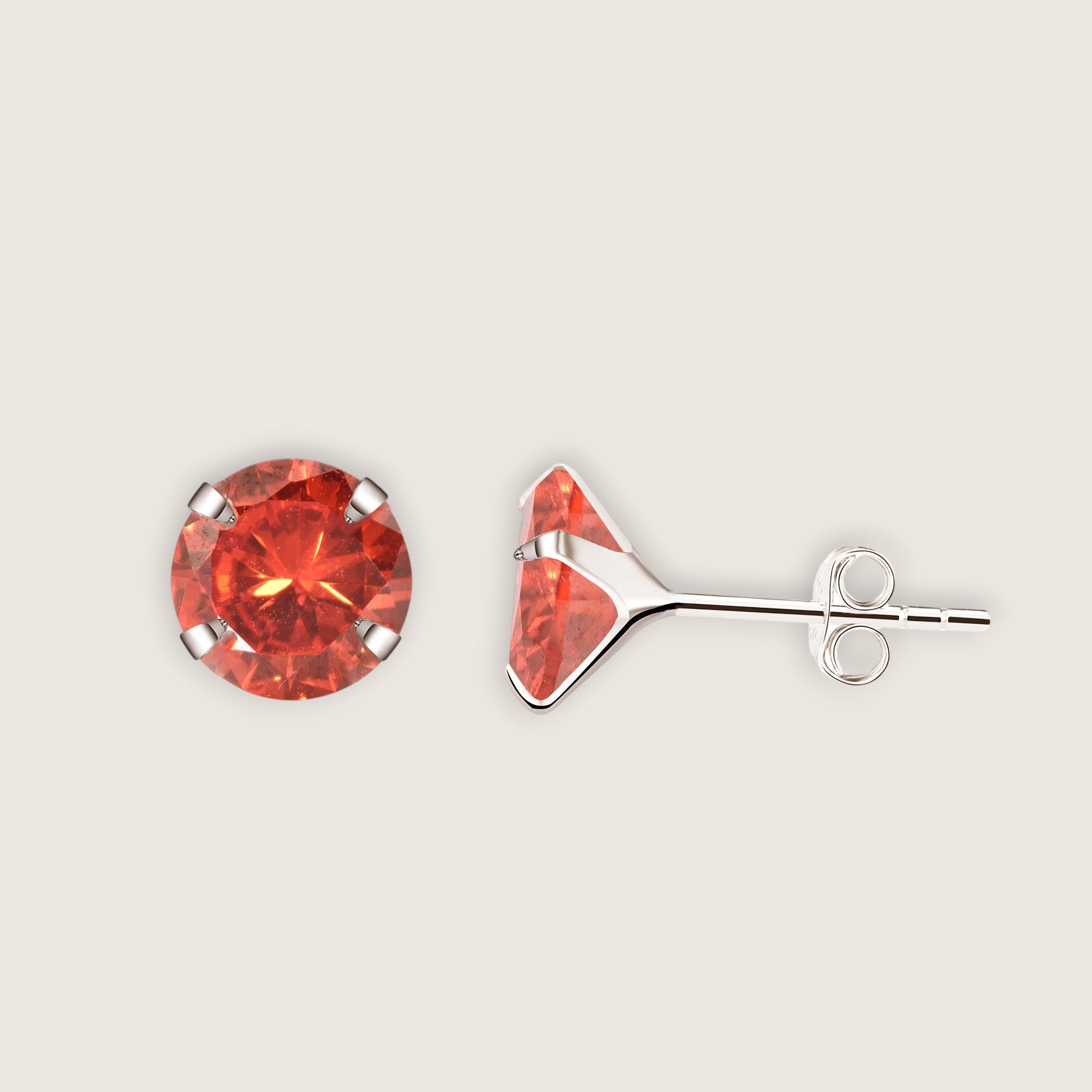 CZ Birthstone Stud Earrings