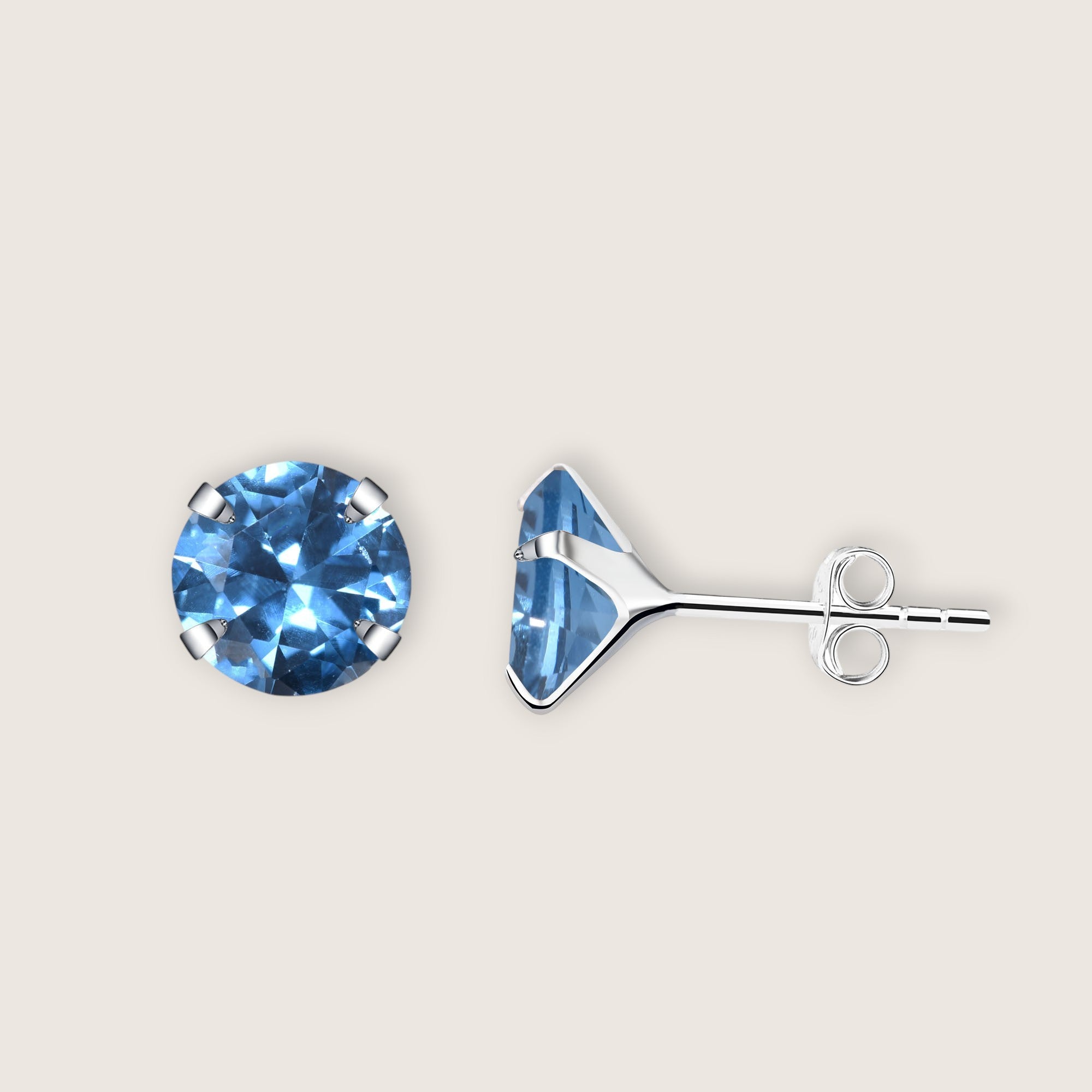 CZ Birthstone Stud Earrings