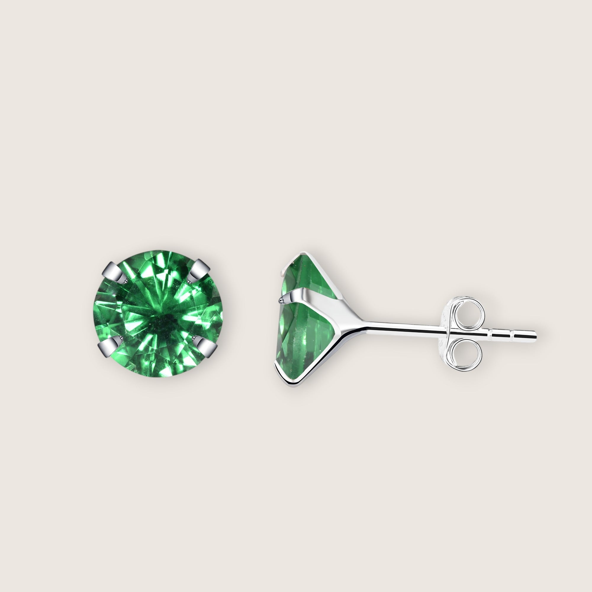 CZ Birthstone Stud Earrings