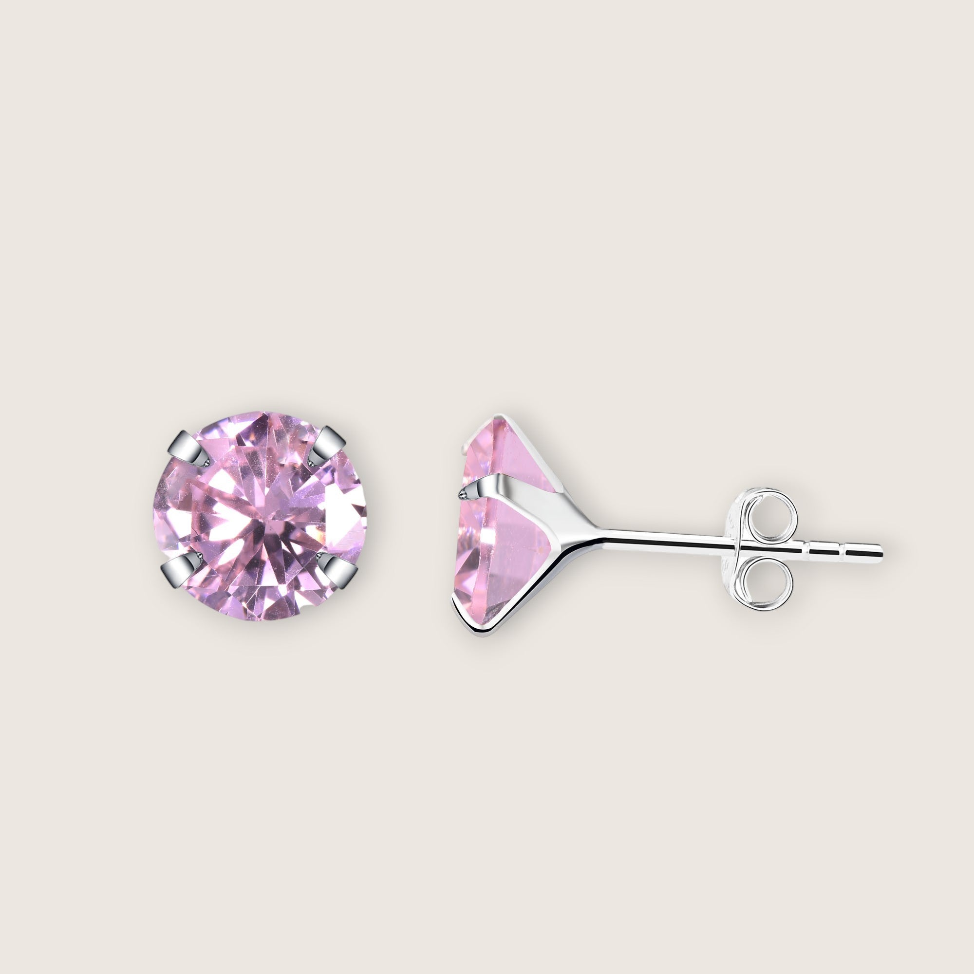 CZ Birthstone Stud Earrings