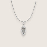 Abstract Diamond Shape Gemstone Necklace