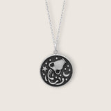 Aquarius Double-Sided Coin Zodiac Necklace